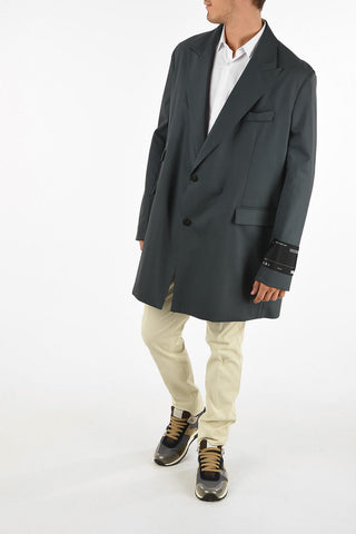 Virgin Wool Two Buttons Coat