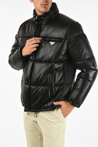 Leather Puffer