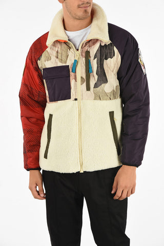 Camouflage Puffer with Faux Fur