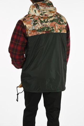 Nylon and Wool Floral Coat