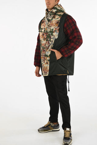 Nylon and Wool Floral Coat