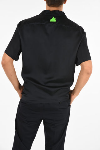 Short-sleeved  WATERFALL HOLIDAY Satin Shirt