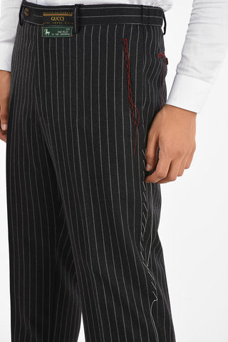 Pantalone Gessato in Lana