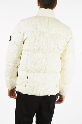 Waxed Fabric Openwork Down Jacket