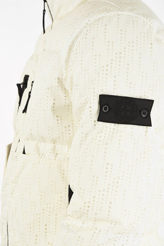 Waxed Fabric Openwork Down Jacket