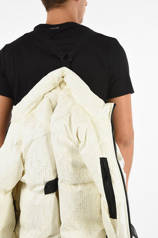 Waxed Fabric Openwork Down Jacket