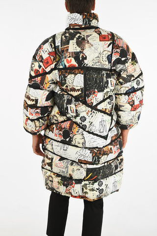 Printed Reversible Oversize Down Jacket