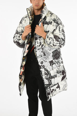 Printed Reversible Oversize Down Jacket