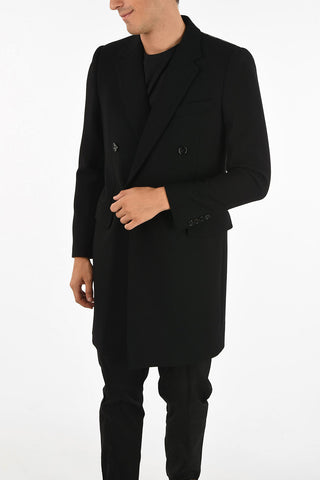 Virgin Wool Double Breasted Coat