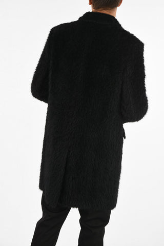 Virgin Wool and Alpaca Double Breasted Fur Coat