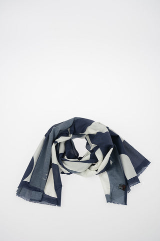 Foulard a Fantasia in Seta e Cotone 200x90cm