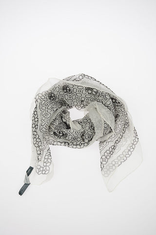 Silk Printed Foulard 120x104cm