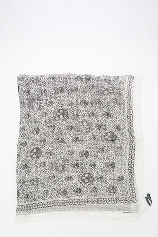 Silk Printed Foulard 120x104cm