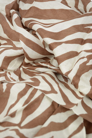 Silk Zebra Printed Foulard 100x200cm