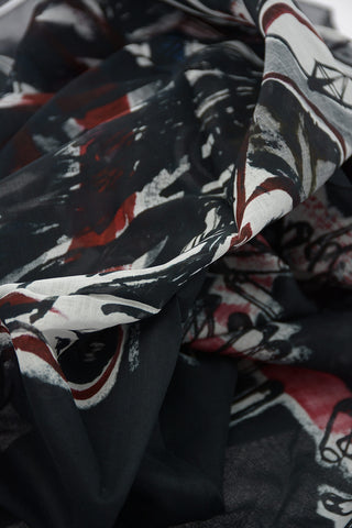 Cotton Printed Foulard 100x120cm