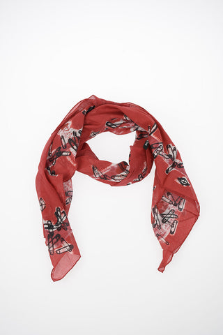 Cotton Printed Foulard 100x120cm