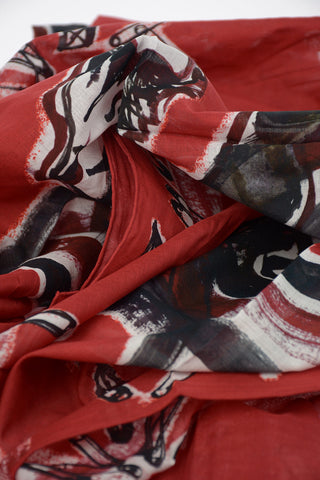 Cotton Printed Foulard 100x120cm
