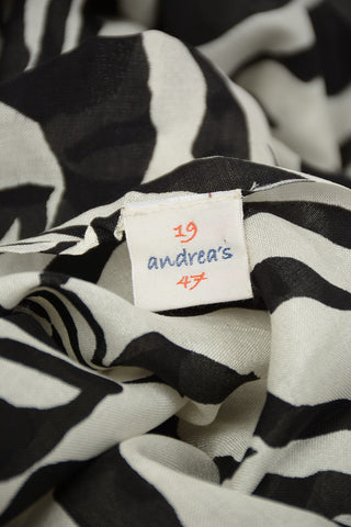 Silk Zebra Printed Foulard 100x200cm