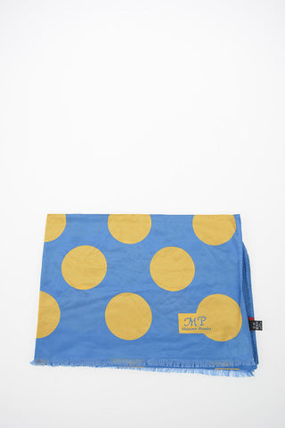 Silk and Cotton Polka Dots Foulard 200x90cm