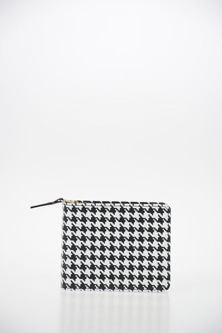 Leather Houndstooth Wallet
