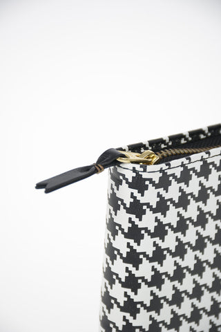 Leather Houndstooth Wallet