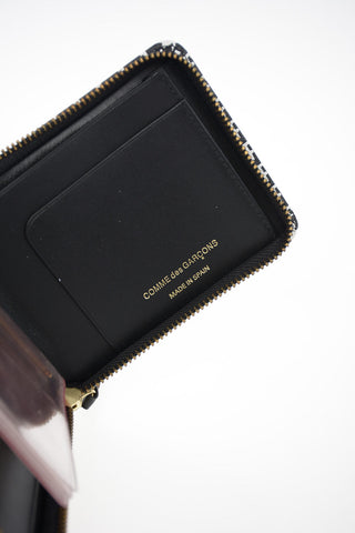 Leather Houndstooth Wallet