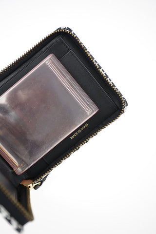 Leather Houndstooth Wallet