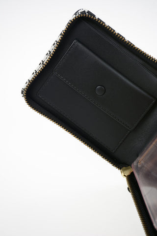 Leather Houndstooth Wallet