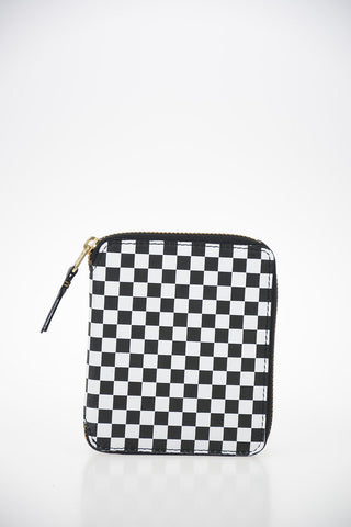 Leather Checked Wallet