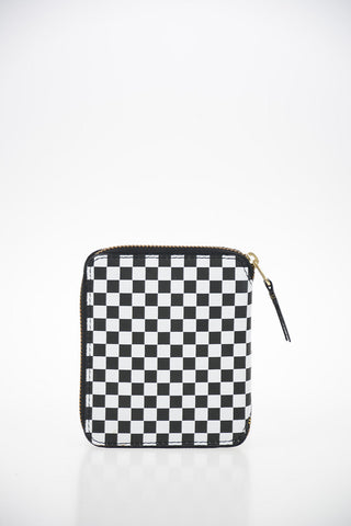 Leather Checked Wallet