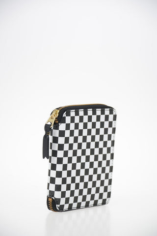 Leather Checked Wallet