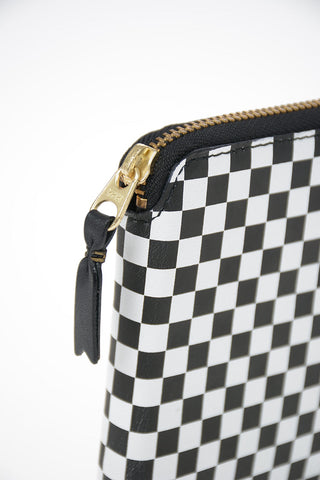 Leather Checked Wallet