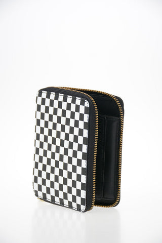 Leather Checked Wallet