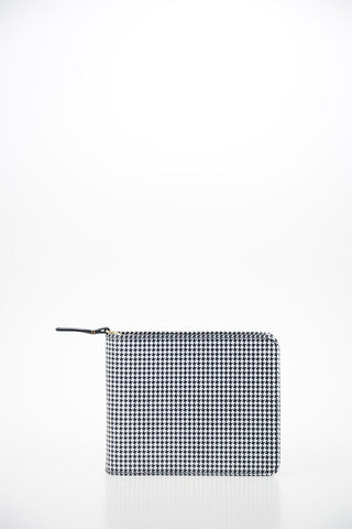 Leather Houndstooth Wallet