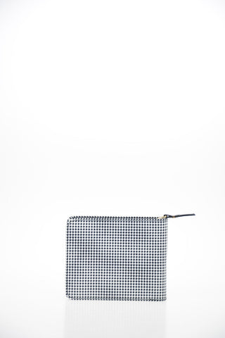 Leather Houndstooth Wallet