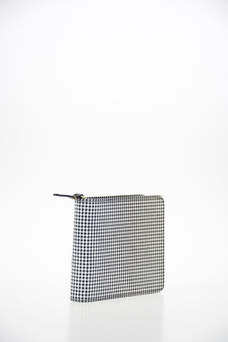Leather Houndstooth Wallet