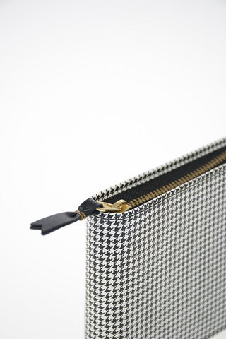 Leather Houndstooth Wallet