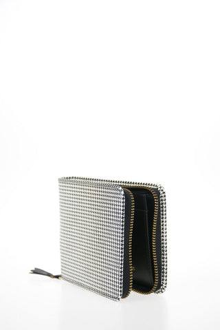 Leather Houndstooth Wallet
