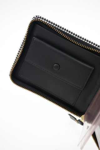 Leather Houndstooth Wallet