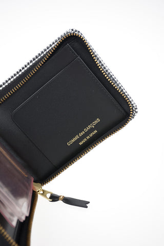 Leather Houndstooth Wallet