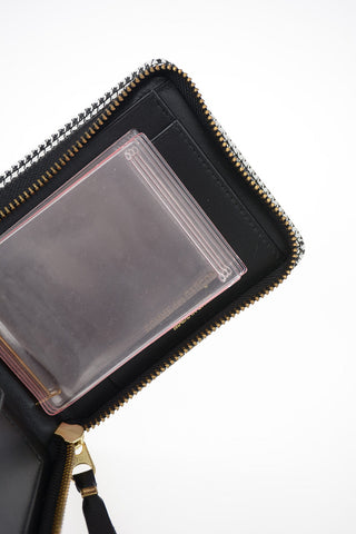 Leather Houndstooth Wallet