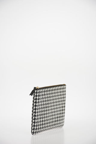 Leather Houndstooth Pochette