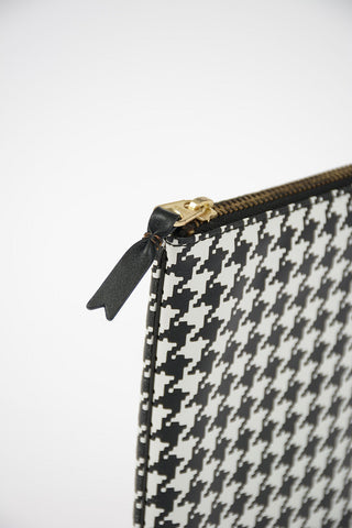 Leather Houndstooth Pochette