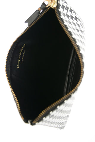 Leather Houndstooth Pochette