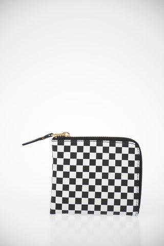 Leather Checked Card Holder