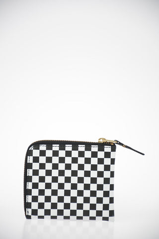 Leather Checked Card Holder