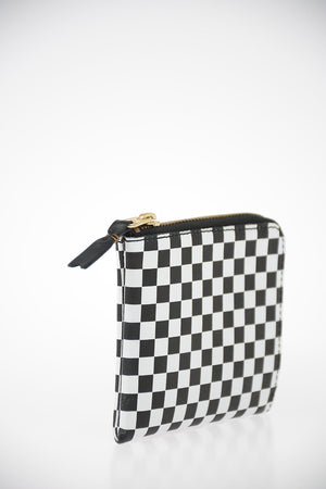 Leather Checked Card Holder