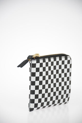 Leather Checked Card Holder