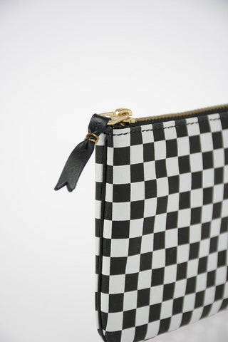 Leather Checked Pochette