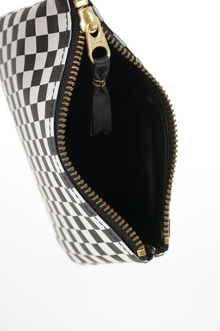 Leather Checked Pochette